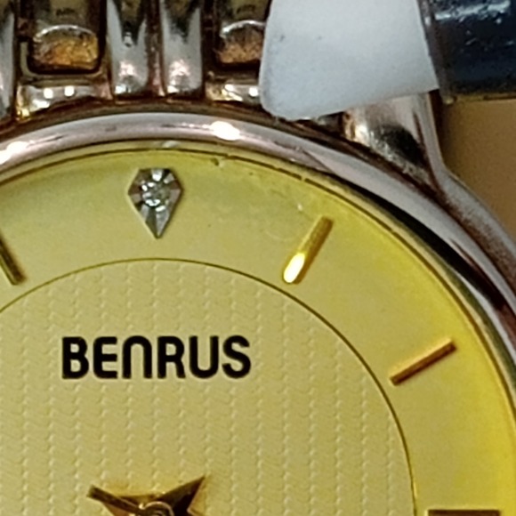 Benrus Men's Quartz Dress Watch Gold Dial 38mm w/ Box Vintage New Battery AS-IS - Picture 5 of 16